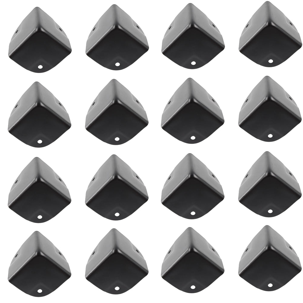 Bociloy metal corner protector 40mm black side view protects furniture corners