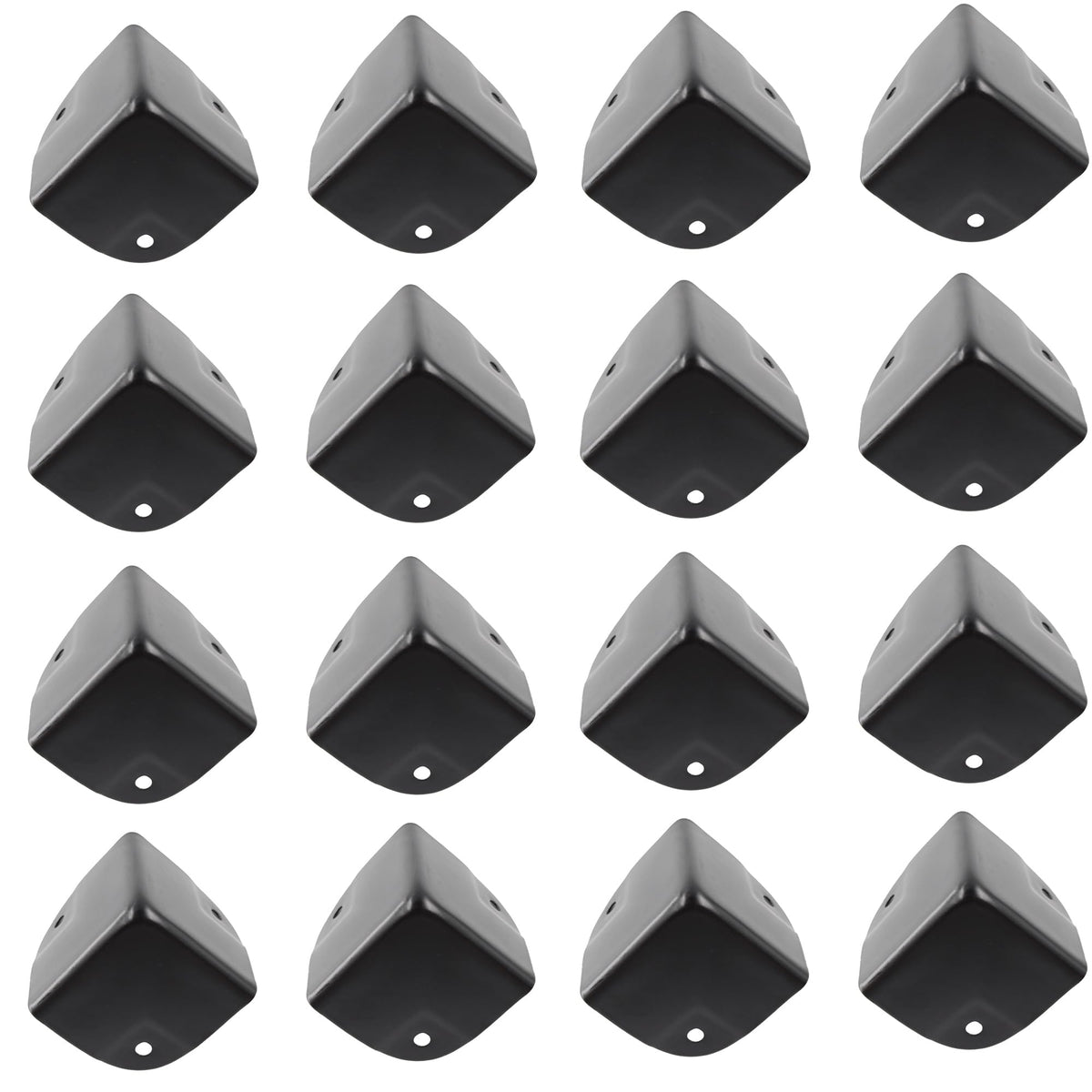 Bociloy metal corner protector 40mm black side view protects furniture corners