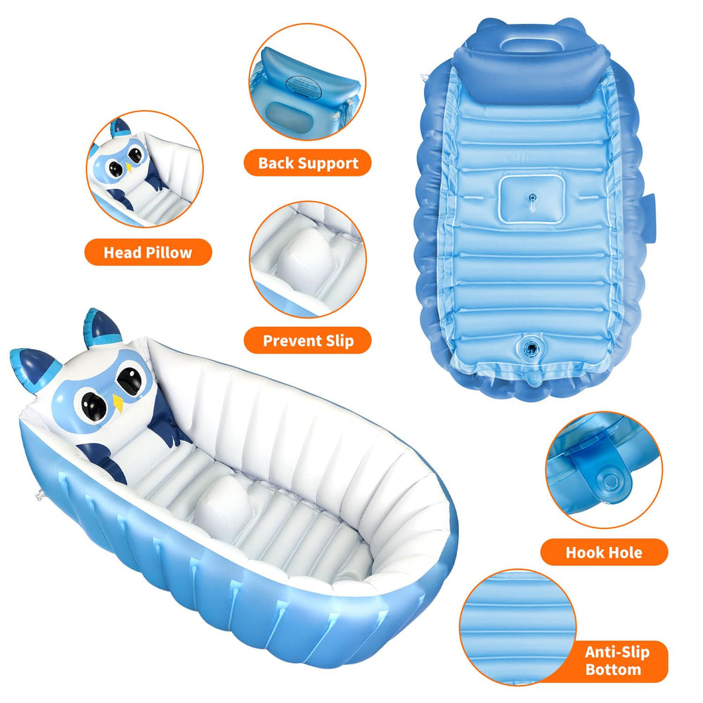 Boczif ergonomic non-slip bottom keeps baby secure during sitting baths