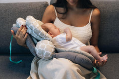 bodreamz Nursing Pillow uses 100 percent cotton fabric for gentle skin contact