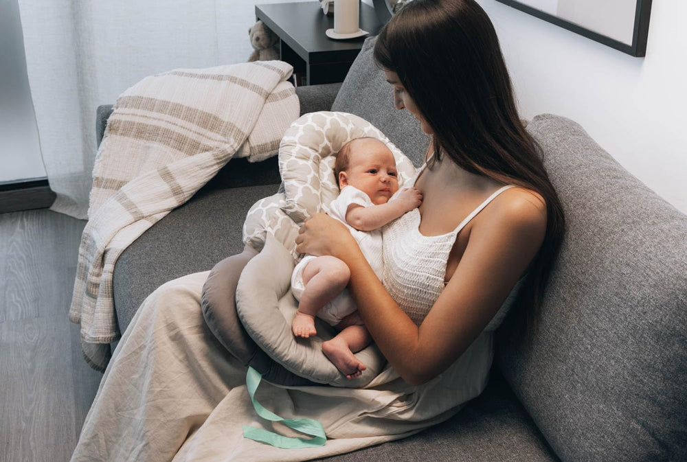 bodreamz Nursing Pillow supports shared feeding duties for mom and dad