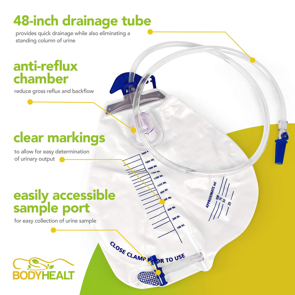 BodyHealt 48-inch drainage tube provides quick, unobstructed drainage.