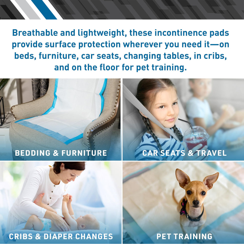 BodyMed underpad protects car seats during travel with leakproof, breathable design.