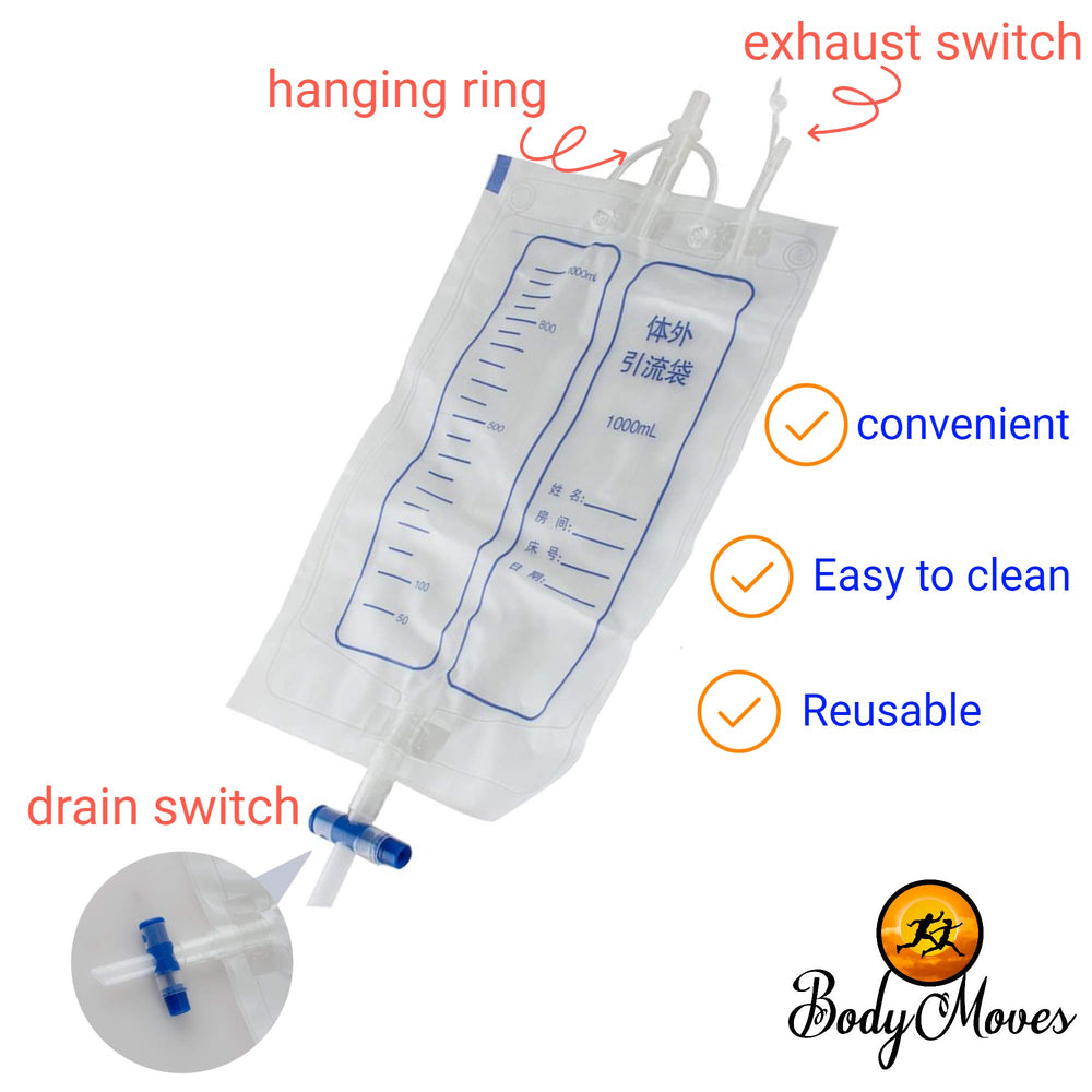 BodyMoves pee bag holder back view, discreet under clothing