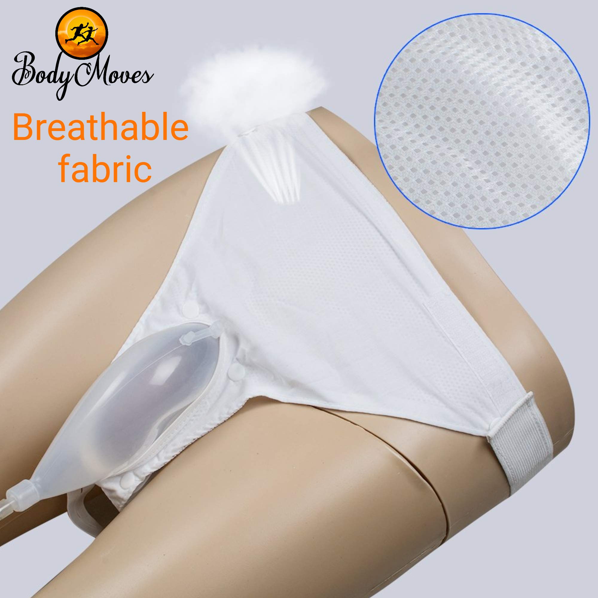 BodyMoves pee bag holder elastic waistband, adjustable comfort