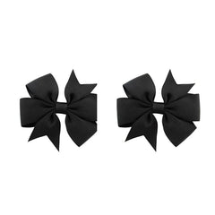 Boenbe Loved 3-inch black pinwheel hair bow for baby girls, holds hair securely.