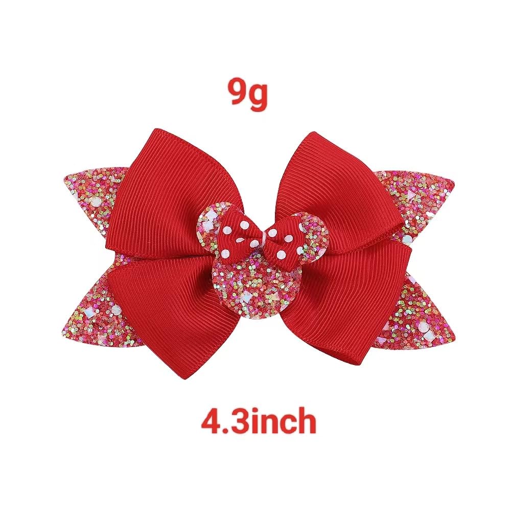 BOENBE LOVED polka dot shimmer bows in purple, ideal for party costumes and everyday charm.