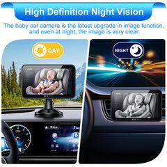 BOEYOS camera rotates 360 degrees for flexible rear visibility.