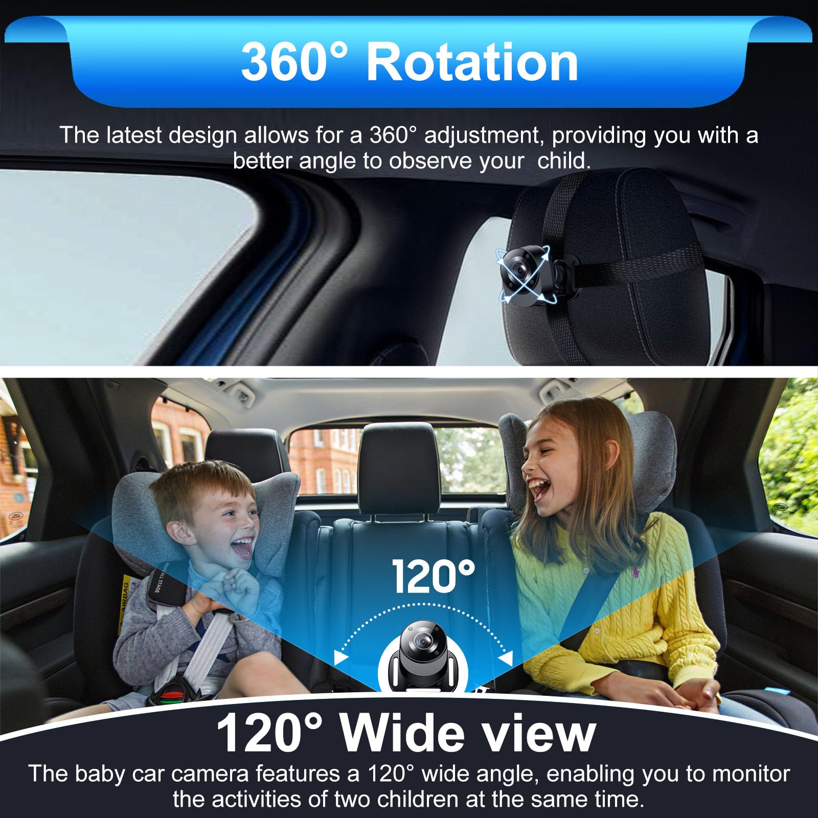 BOEYOS night vision mode keeps baby in view without interior lighting.