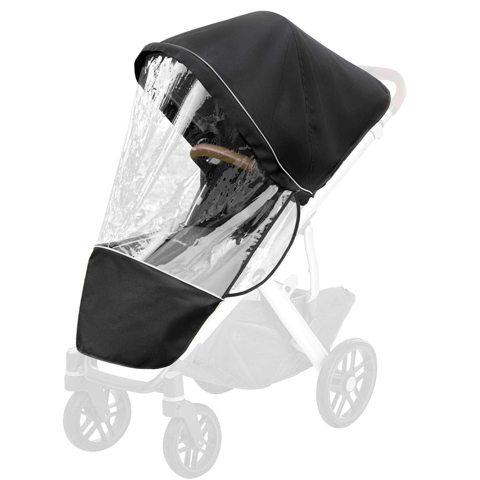 Boffinby rain shield for UPPAbaby Vista window offers quick access while protecting