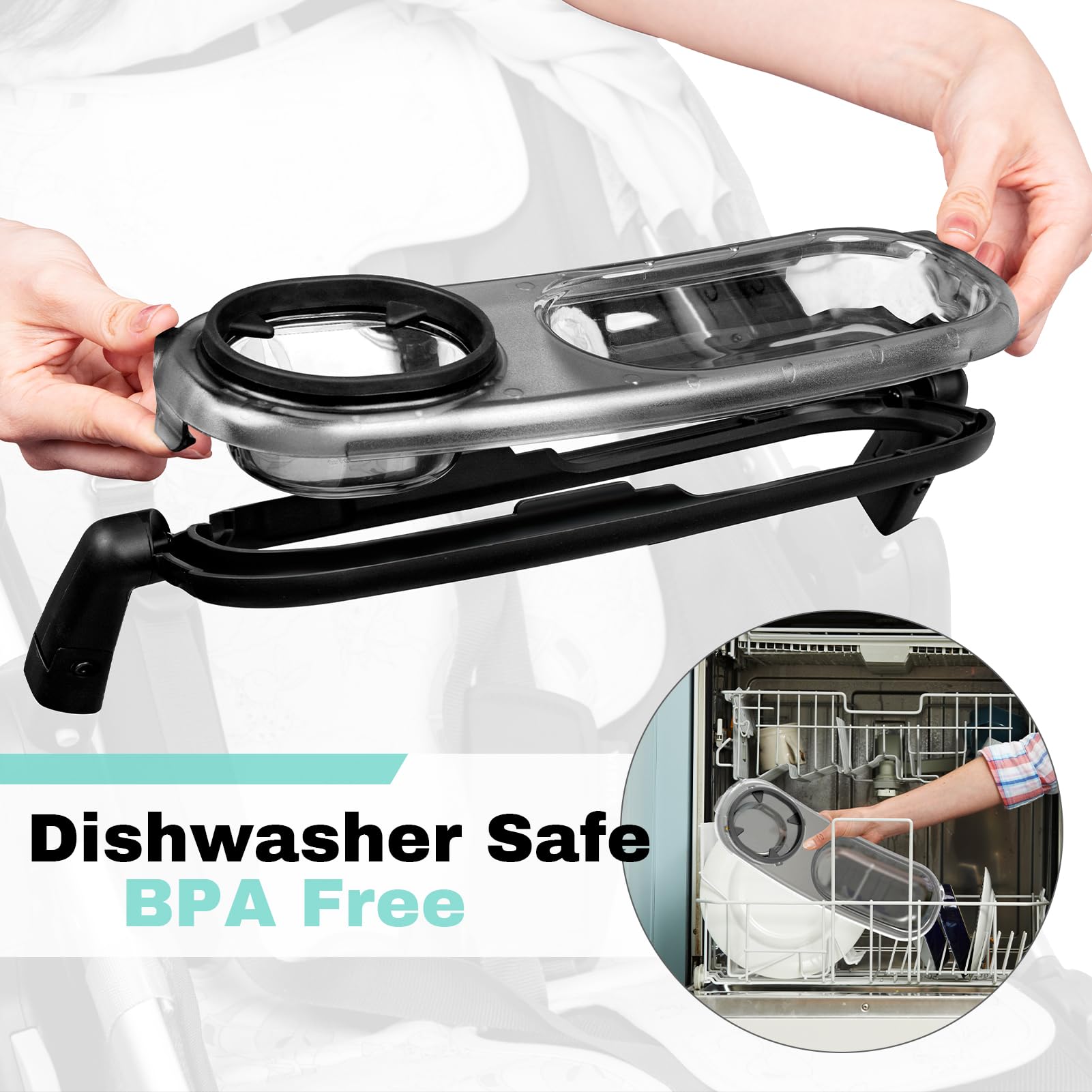 Boffinby easy-installation tray snaps on without tools.