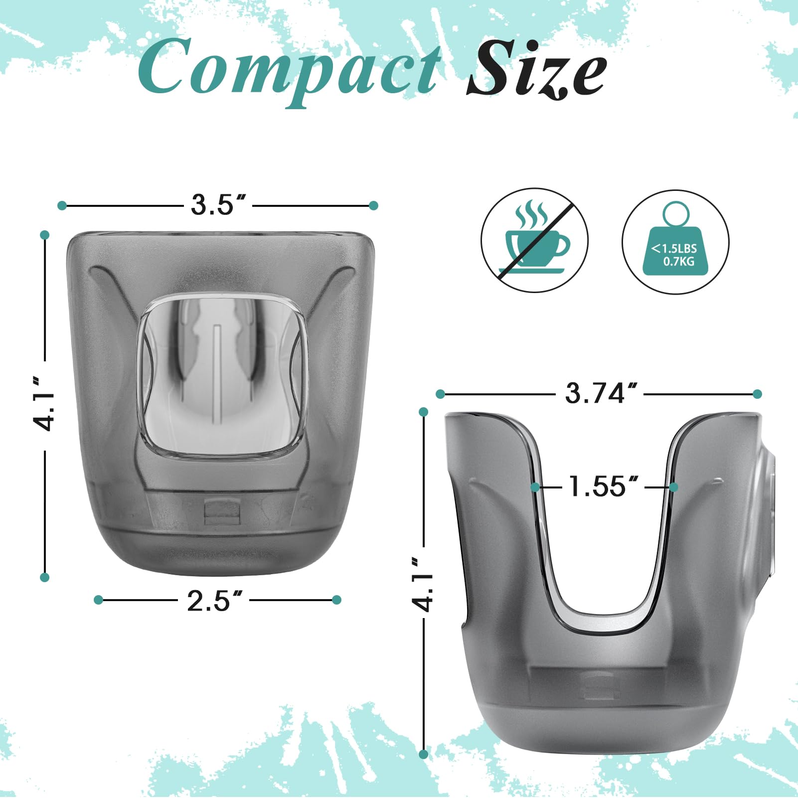 Boffinby durable design supports various cup shapes on the go