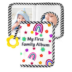 BOHEMIABY baby photo album front cover with rainbow design for a delightful keepsake