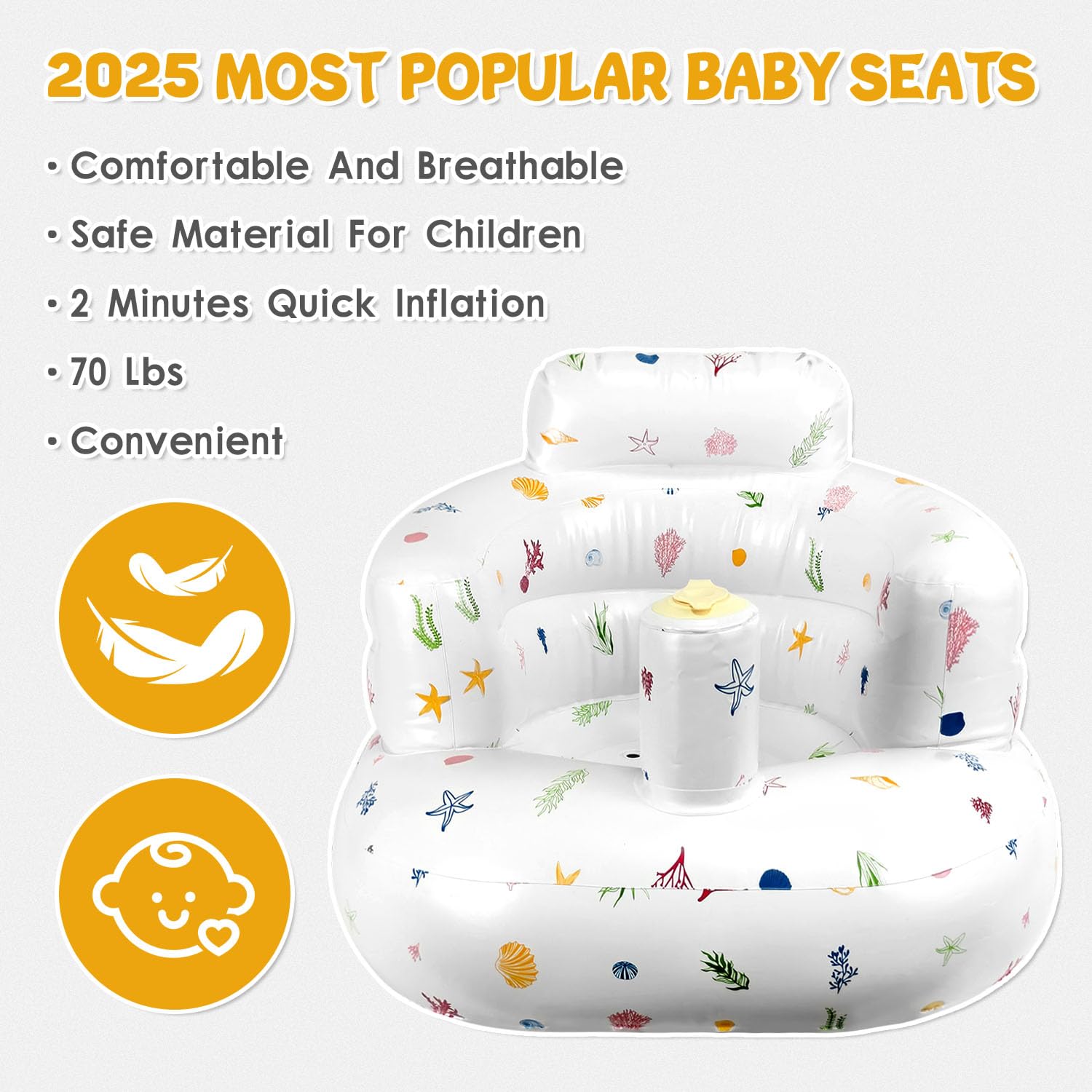 BOHEMIABY low center of gravity ensuring stable sitting for babies.