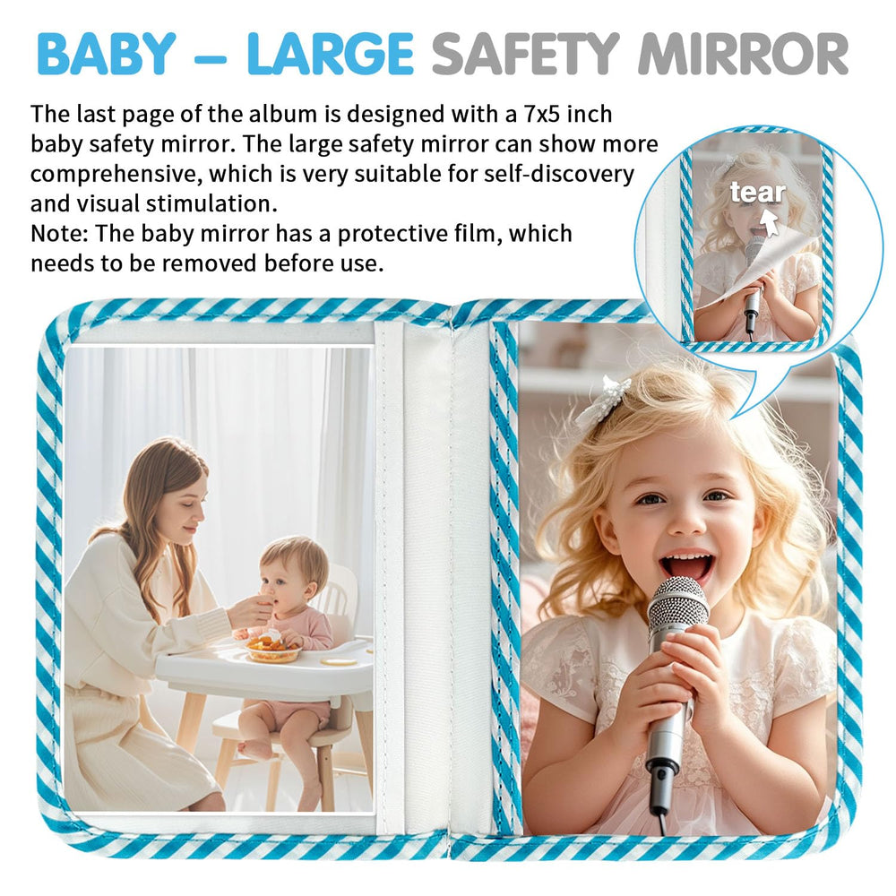 BOHEMIABY stroller clip attachment keeps the album handy on outings.