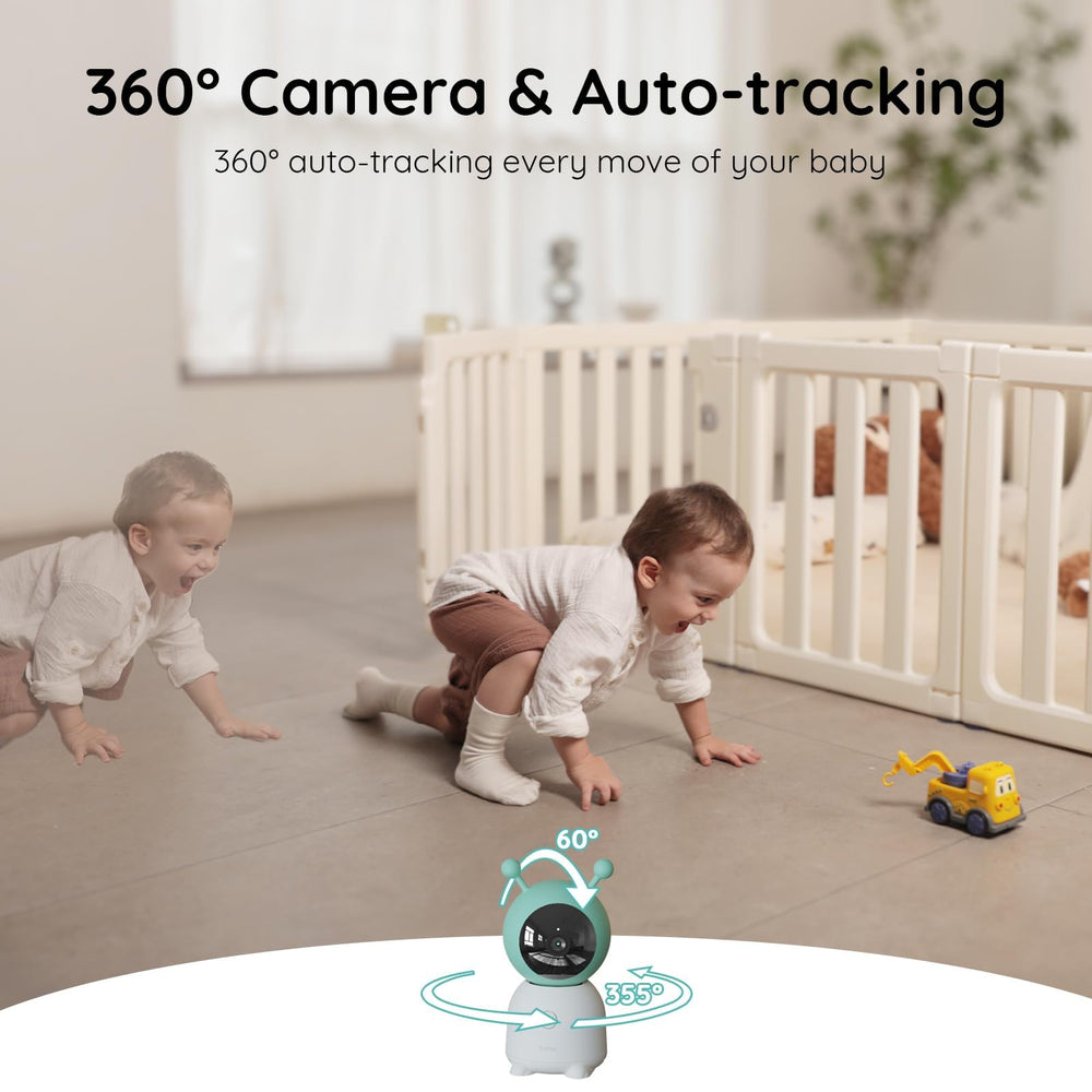 Boifun auto-tracking with 355° pan and 60° tilt covers the nursery.