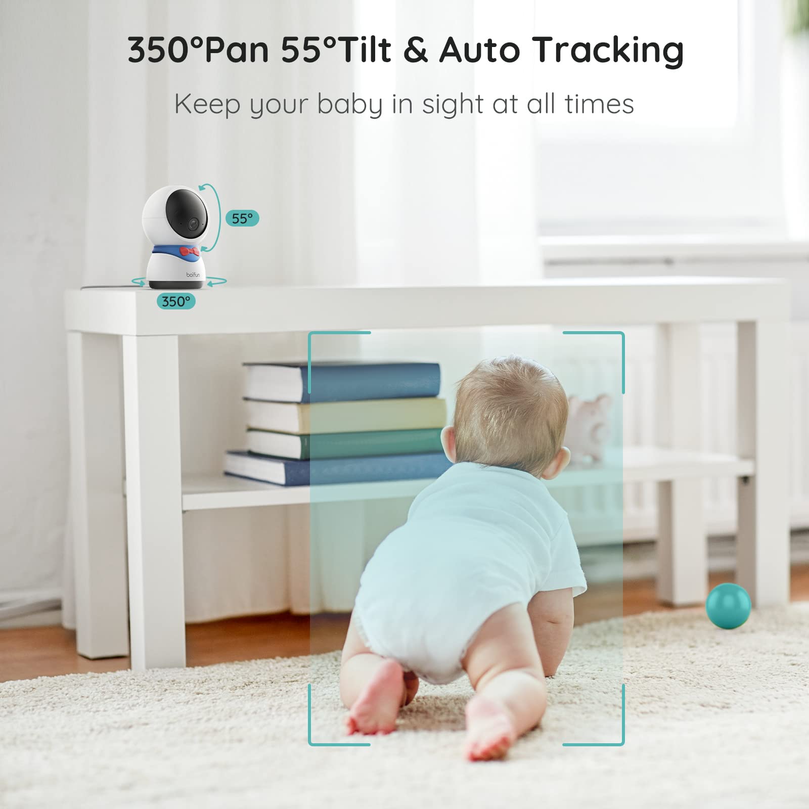 Two-way audio on BOIFUN monitor to comfort your baby remotely
