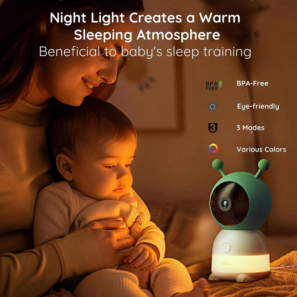 BOIFUN auto tracking follows baby's movements across the crib.