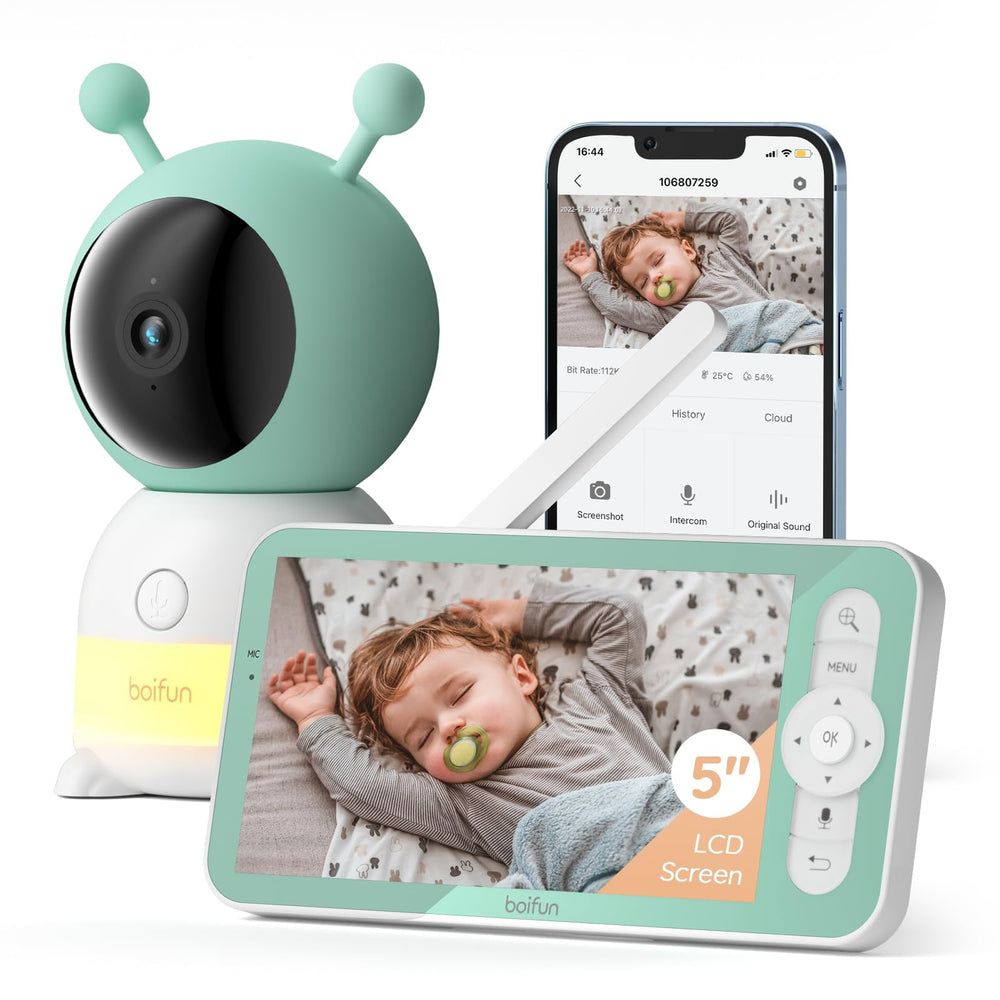 BOIFUN baby monitor front view for easy nursery monitoring.