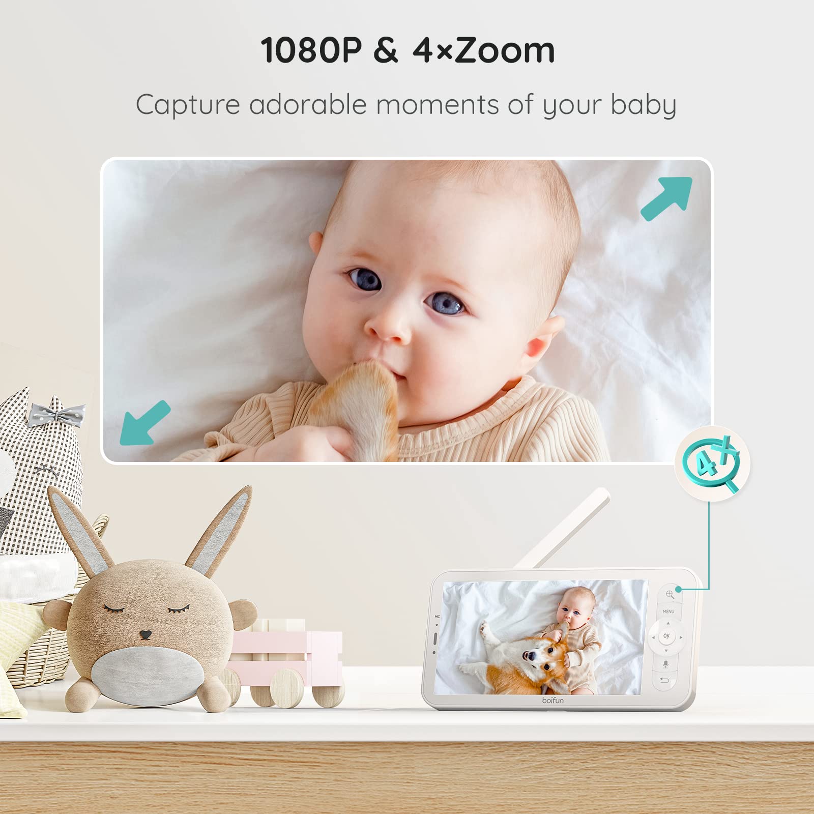Smart motion detection on BOIFUN monitor with instant alerts