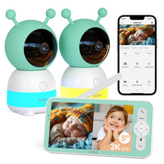 Boifun dual-camera monitor displaying two rooms on one screen for peace of mind.