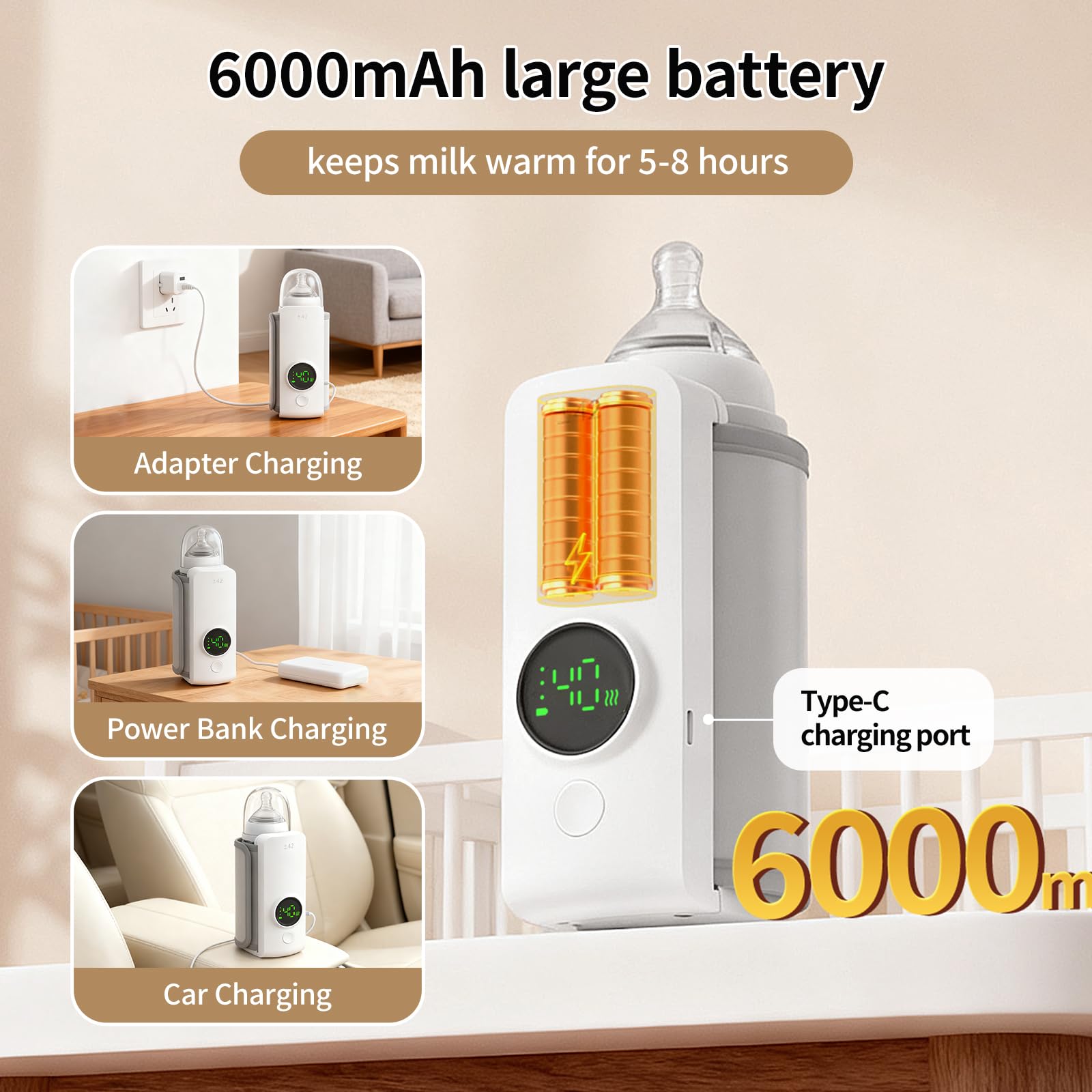BOKASM bottle compatibility up to 2.55 inch diameter for travel use