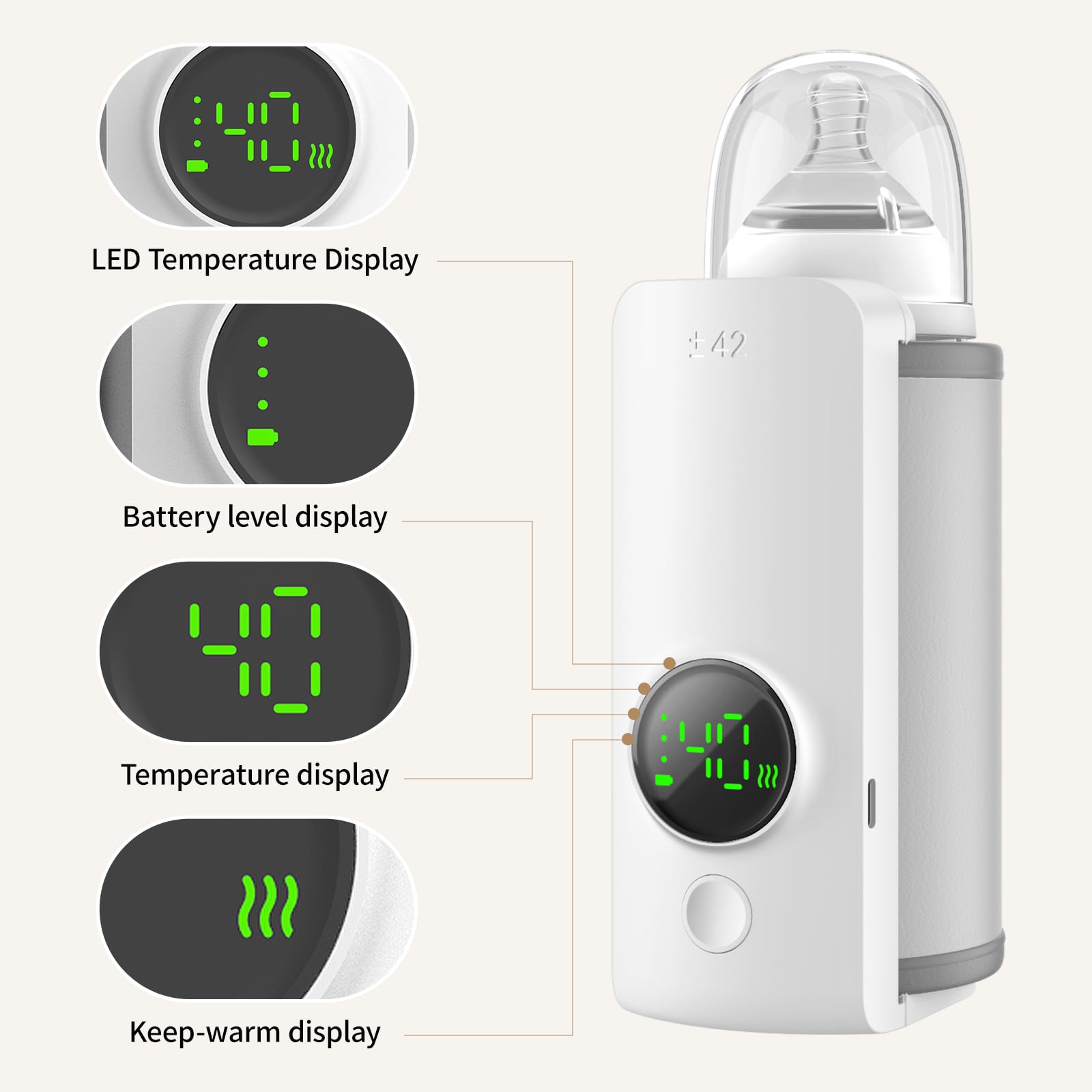 BOKASM Type-C charging cable included for convenient charging