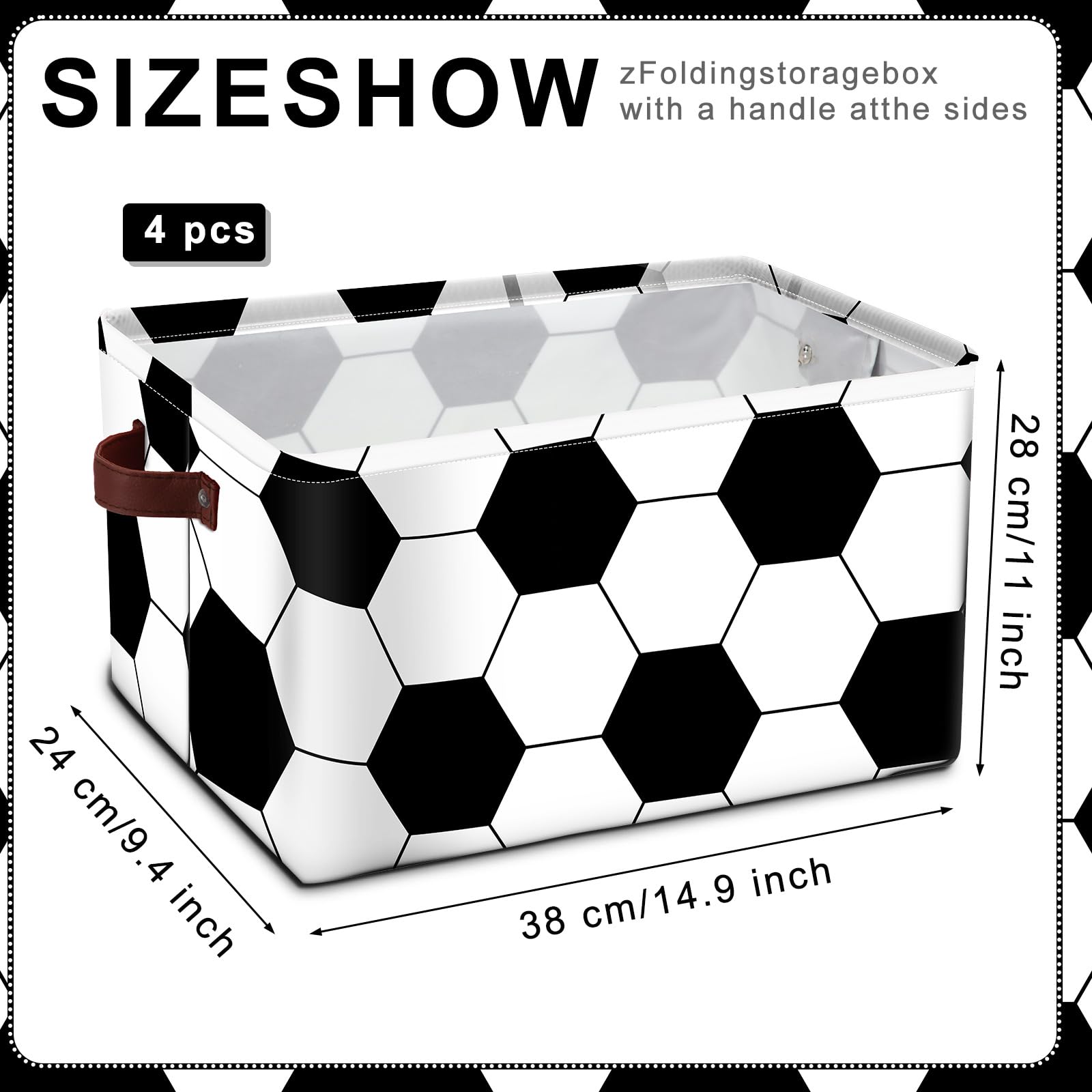 Bokon collapsible storage bin folded for compact storage