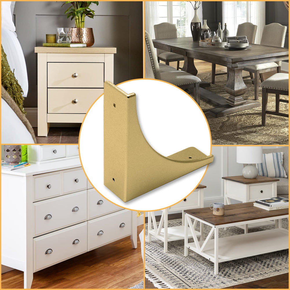 BokWin Gold corner guards for shelves and tables offer versatile corner protection.