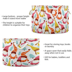 Bolaz collapsible canvas storage basket with sturdy bottom.