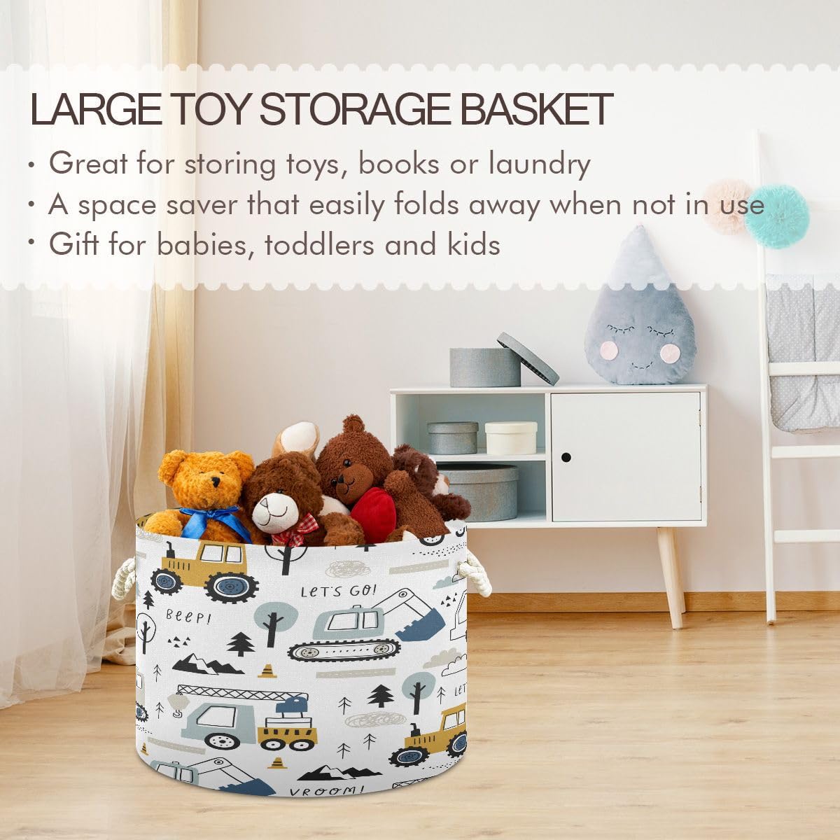 Bolaz collapsible laundry basket maintains shape when in use.