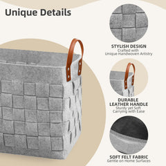 Boldmonkey blankets basket soft felt protects furniture and surfaces.