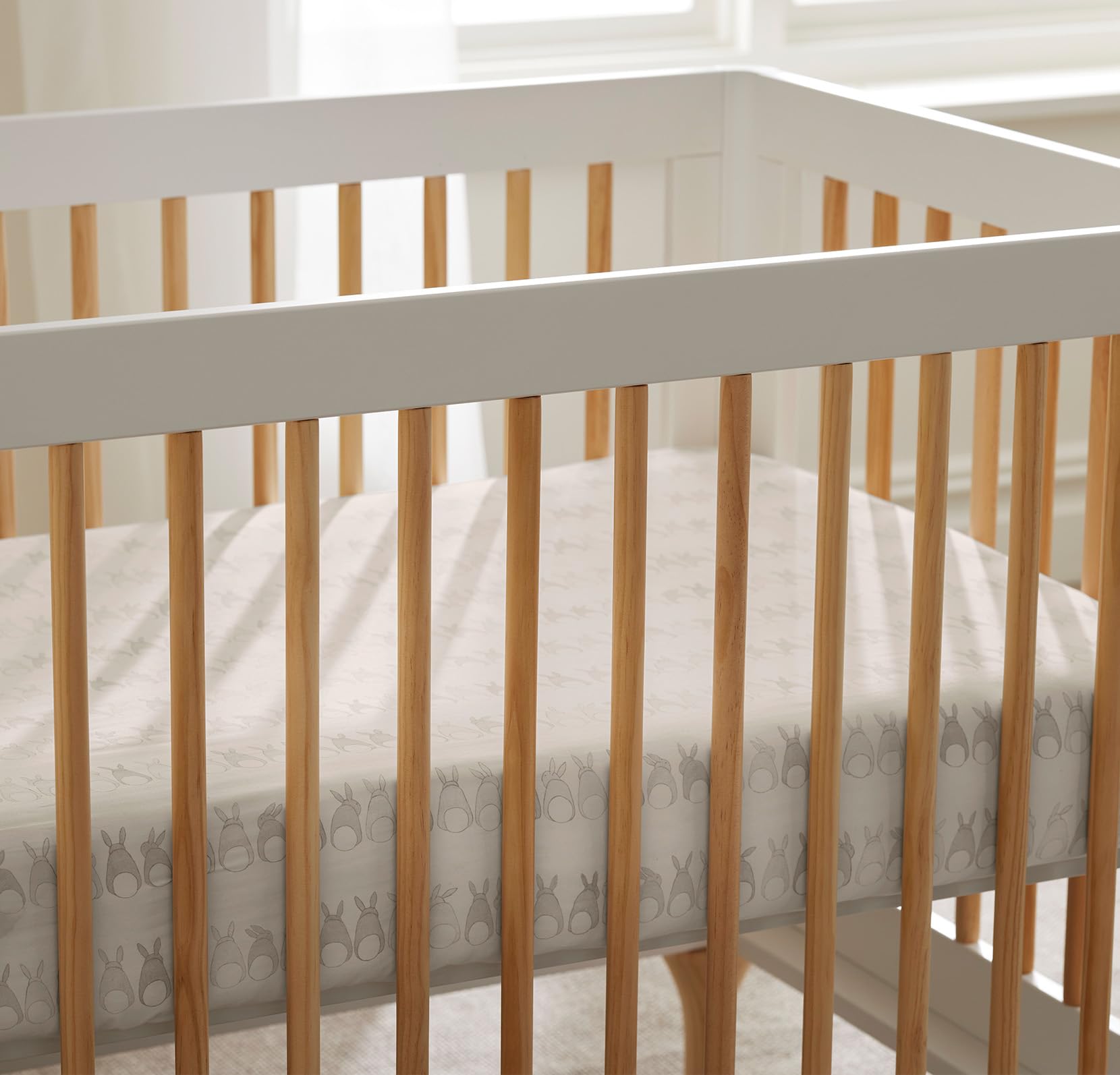 Boll & Branch crib sheet uses GOTS-approved dyes for safe sleep colors.