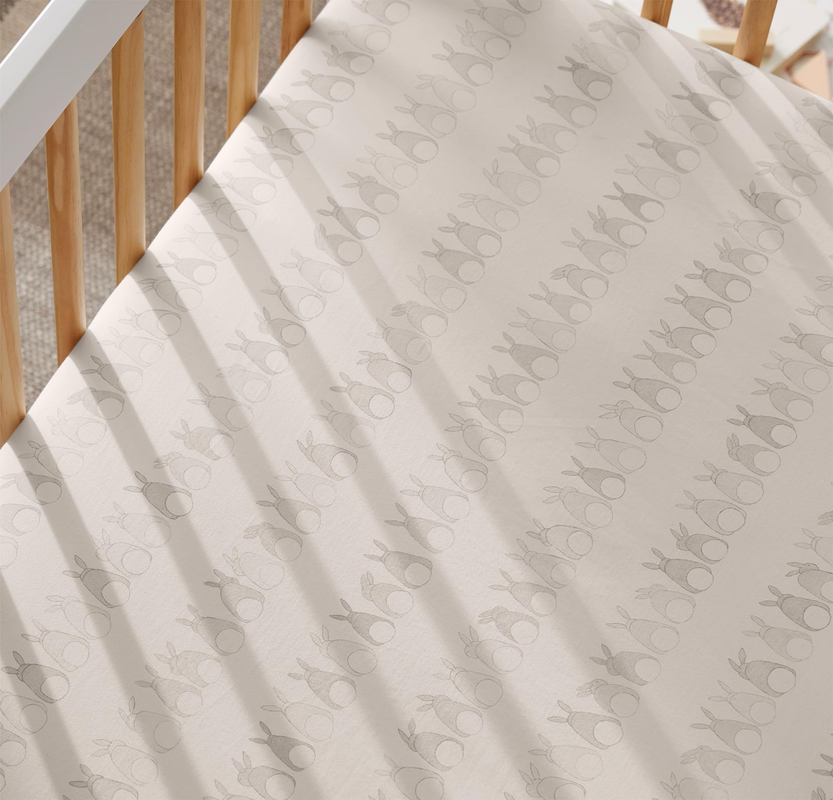 Boll & Branch crib sheet is machine washable for easy care.