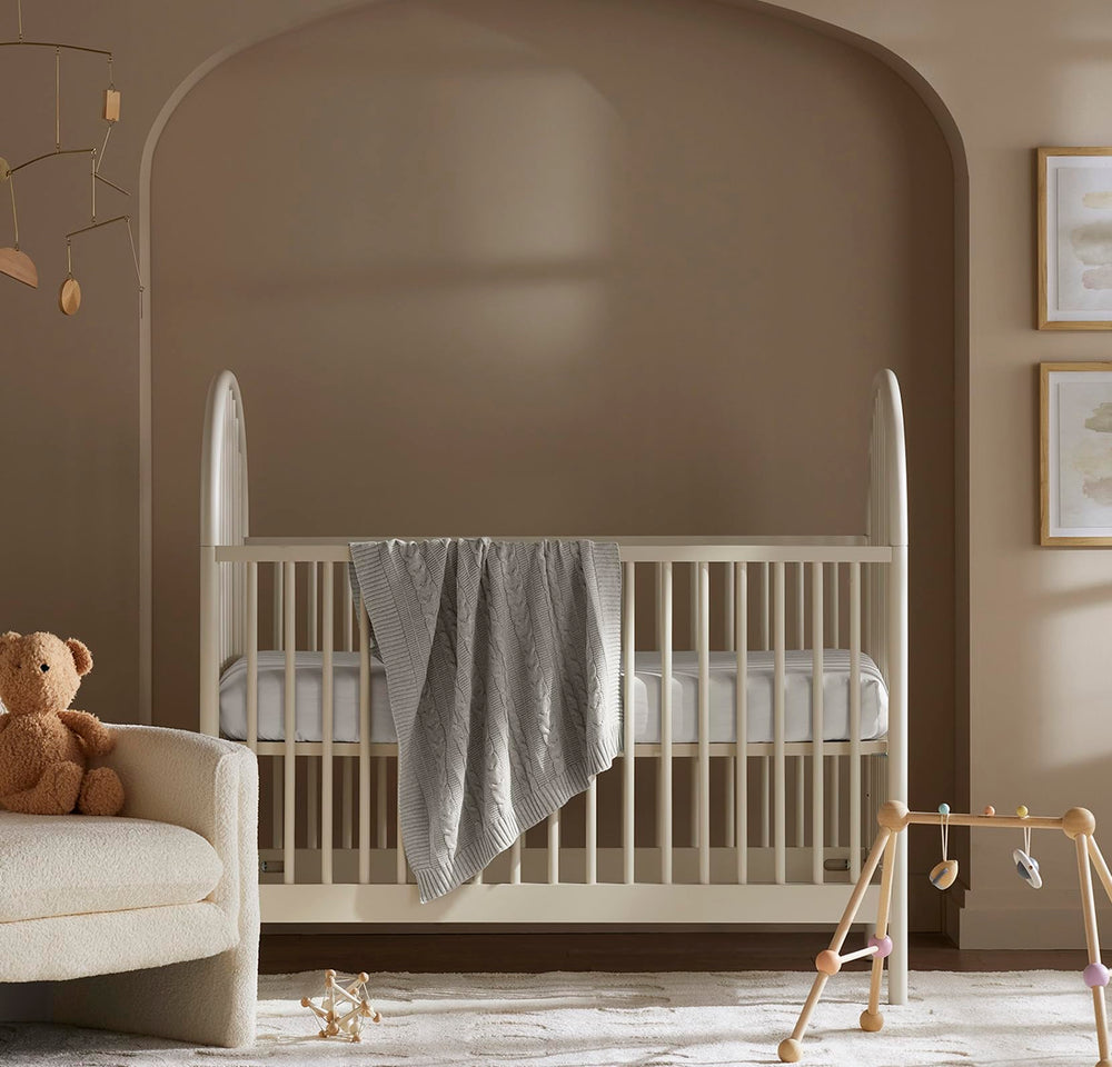 Boll & Branch heathered pewter blanket ideal for travel and daily naps