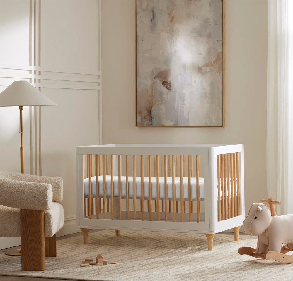 Boll and Branch secure-fit crib sheet with top-stitched elastic for durability.