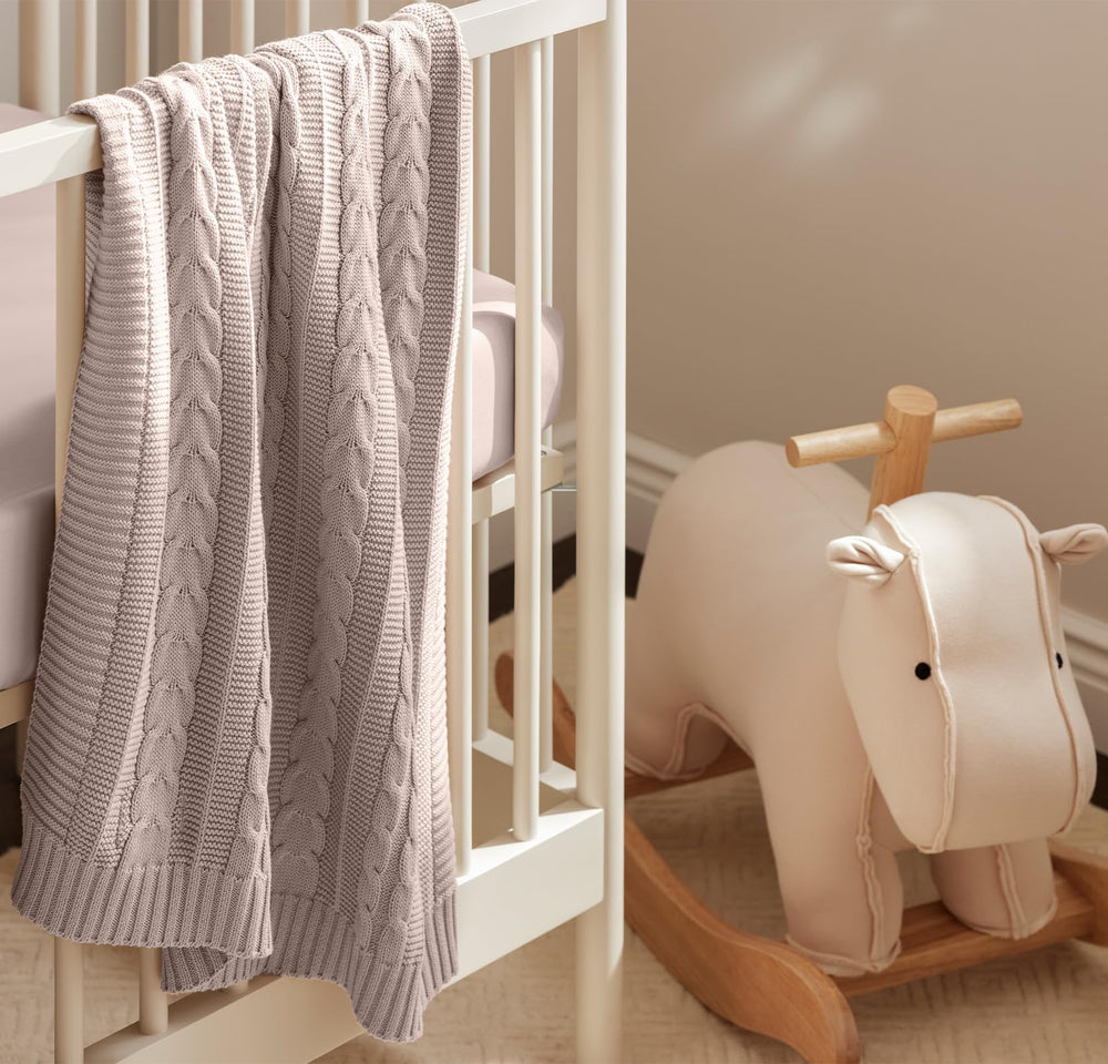 Machine-washable BOLL & BRANCH blanket stays soft after wash.