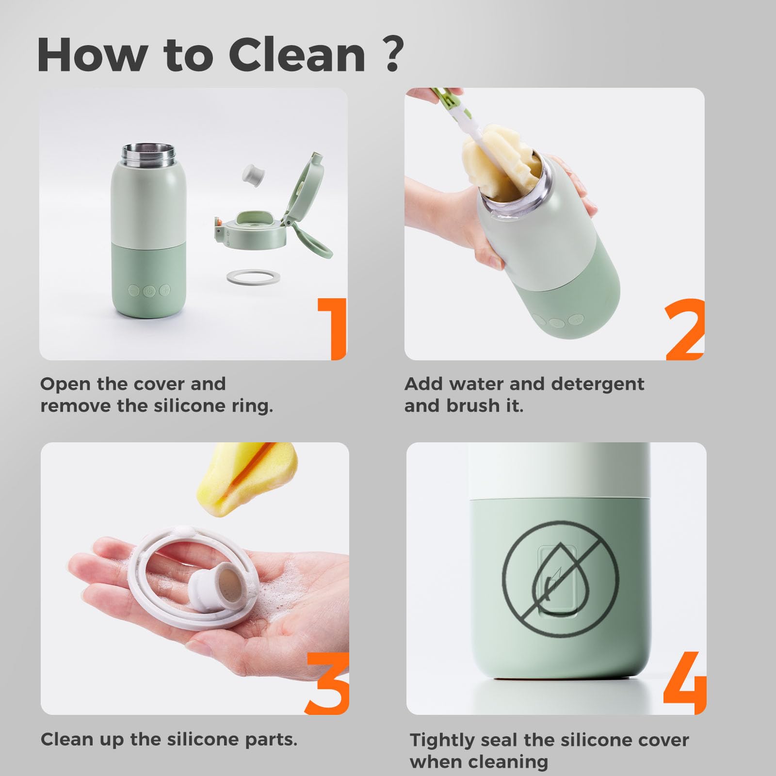 No-odor stainless steel interior prevents plastic scent during warming.