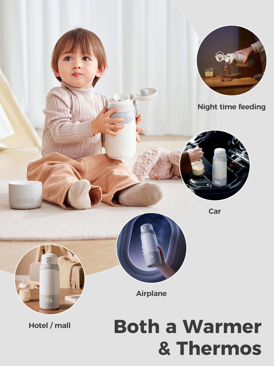 BOLOLO fast heating warms water in about two minutes.