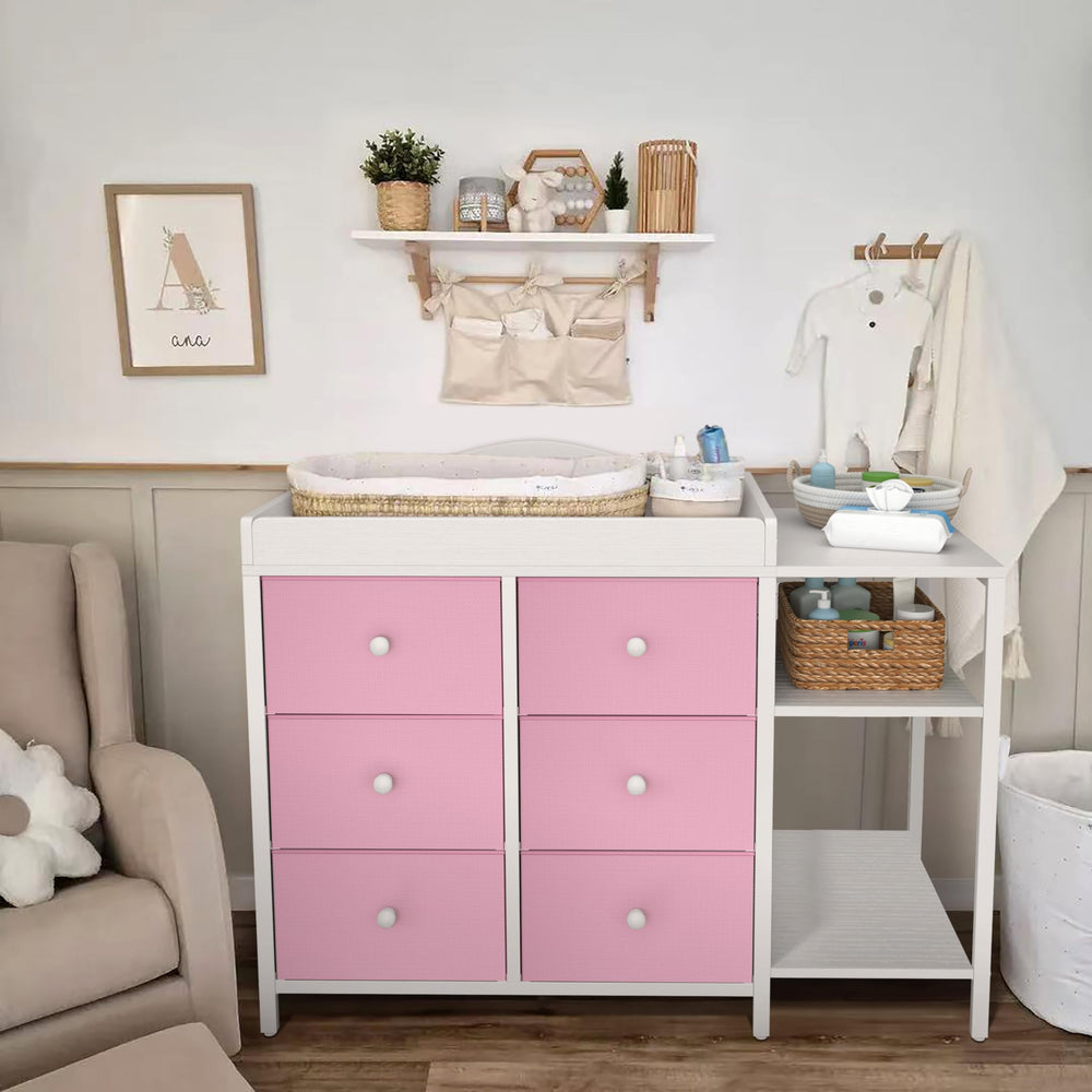 BOLUO adjustable feet protect floors and stabilize the dresser.