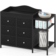 BOLUO baby dresser with changing top for convenient diaper changes.