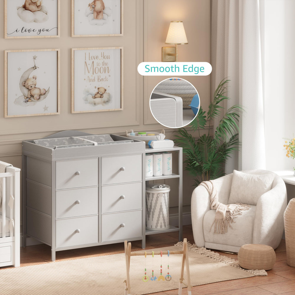 Removable changing top adapts to your room as needs change.