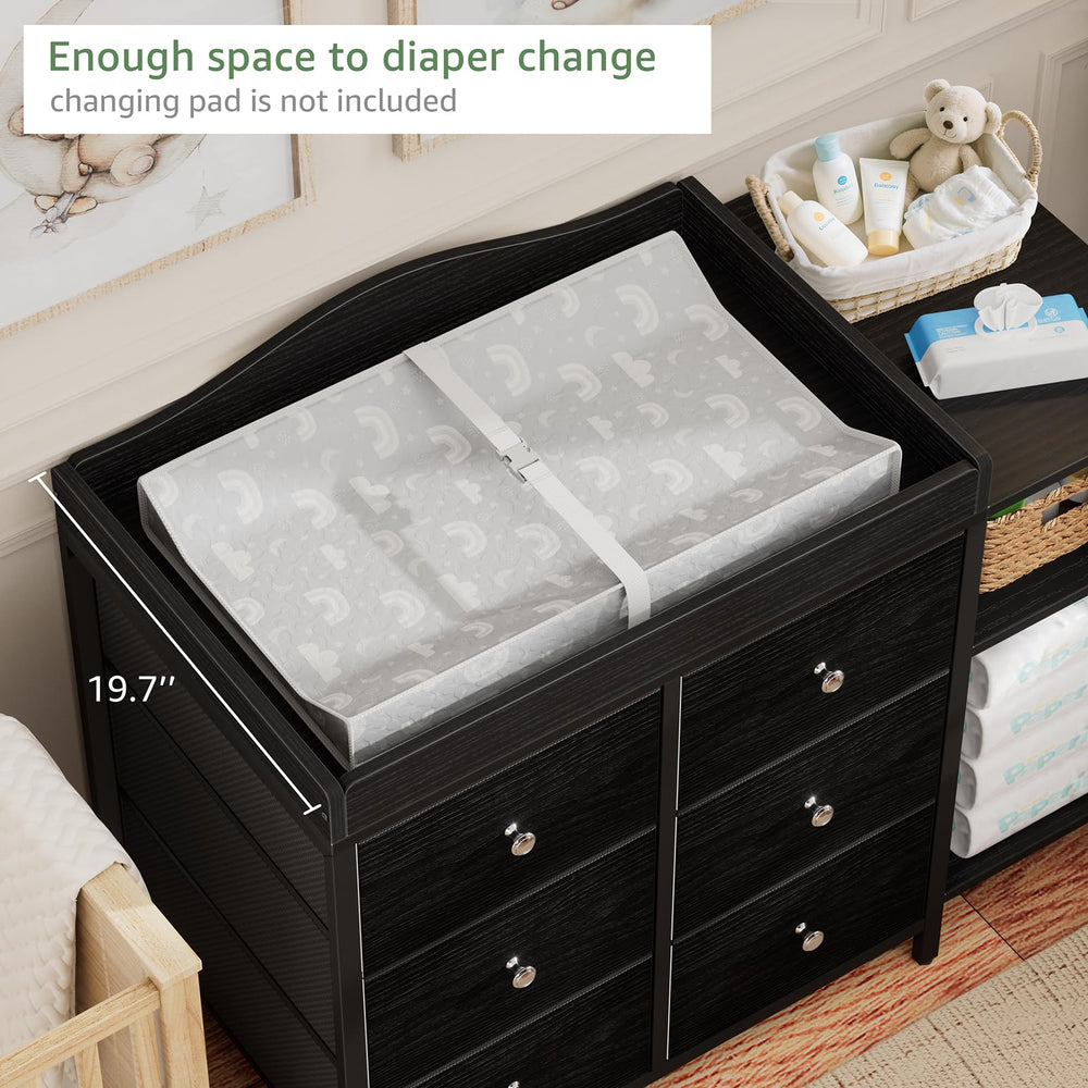 BOLUO dresser changing top is removable for flexible use.