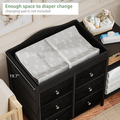 BOLUO dresser changing top is removable for flexible use.
