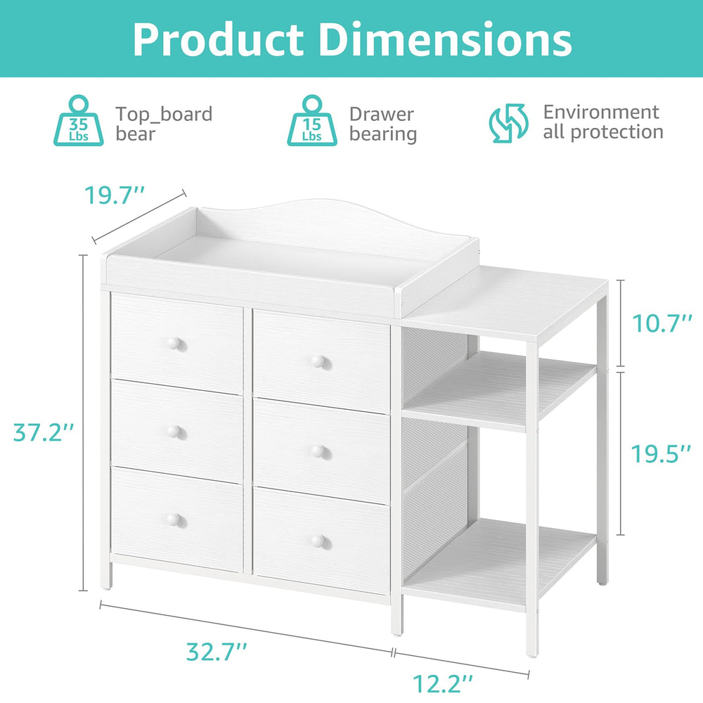BOLUO dresser removable top offers flexible layout options.