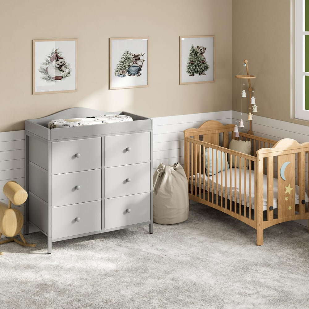 BOLUO changing-table-dresser-top-space close-up shows large changing area.
