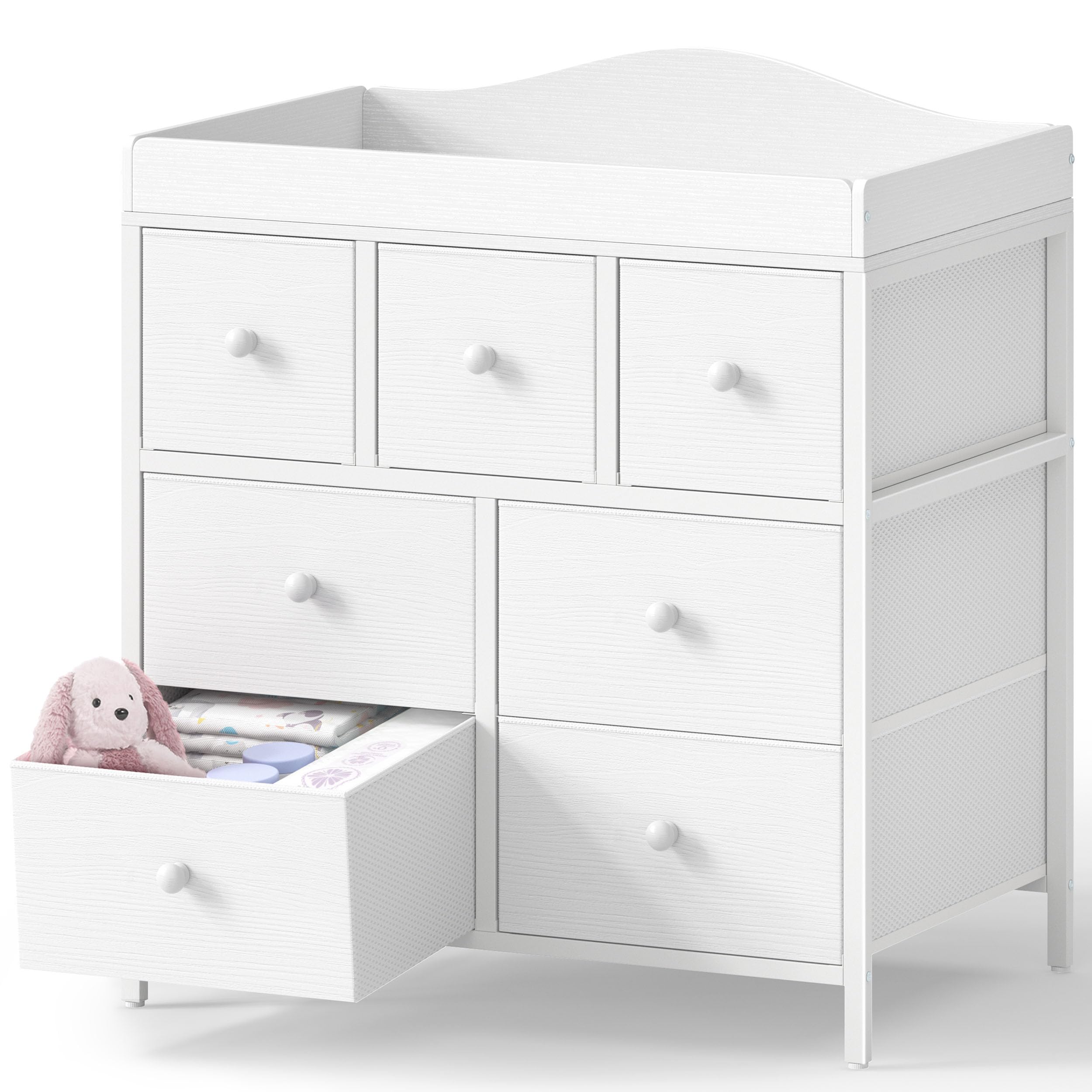 BOLUO changing table top photo showing wide area for diaper changes