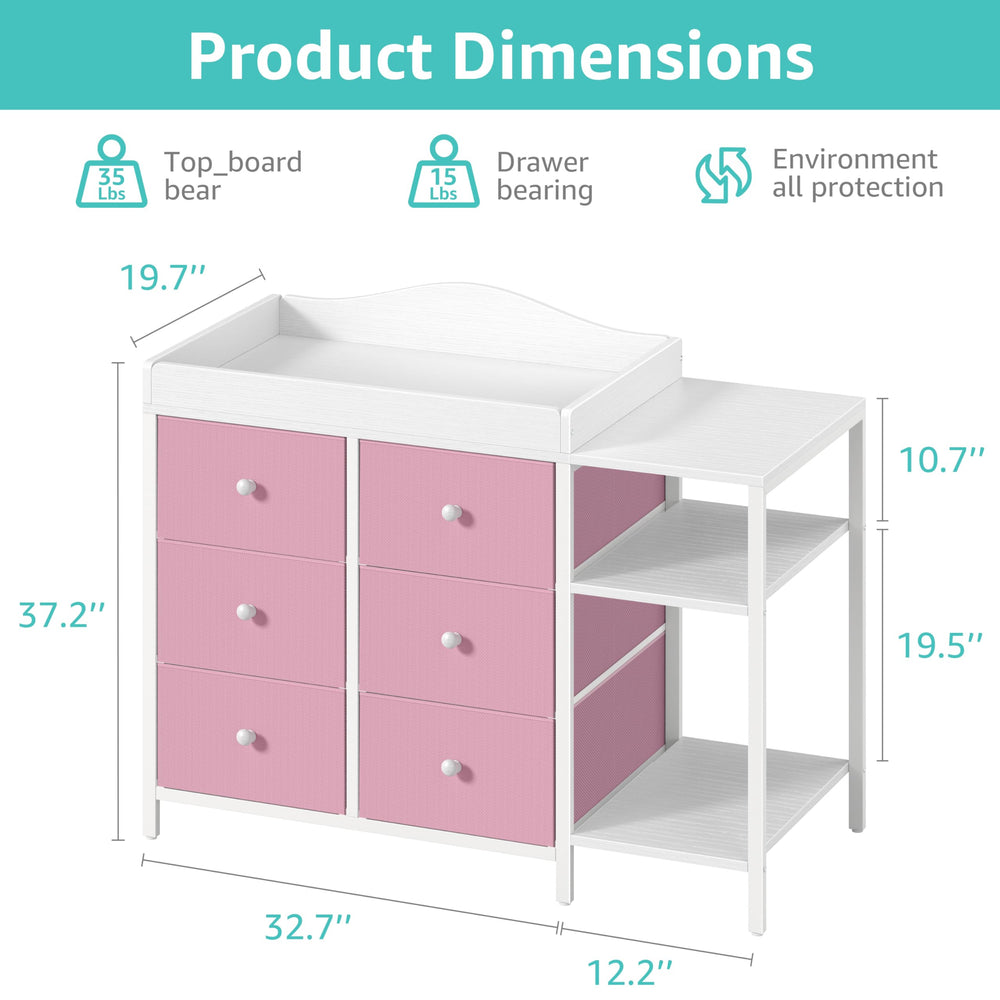 BOLUO ergonomic design eases daily diaper changes and reaching essentials.