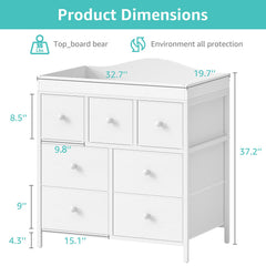 BOLUO large drawer storage keeps baby essentials within arm's reach