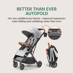 Bombi Bēbee V2 one-hand fold action enables fast setup for busy parents.
